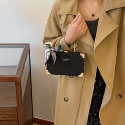 image-Silk Scarf Portable Small Square Bag Fashion Twill
