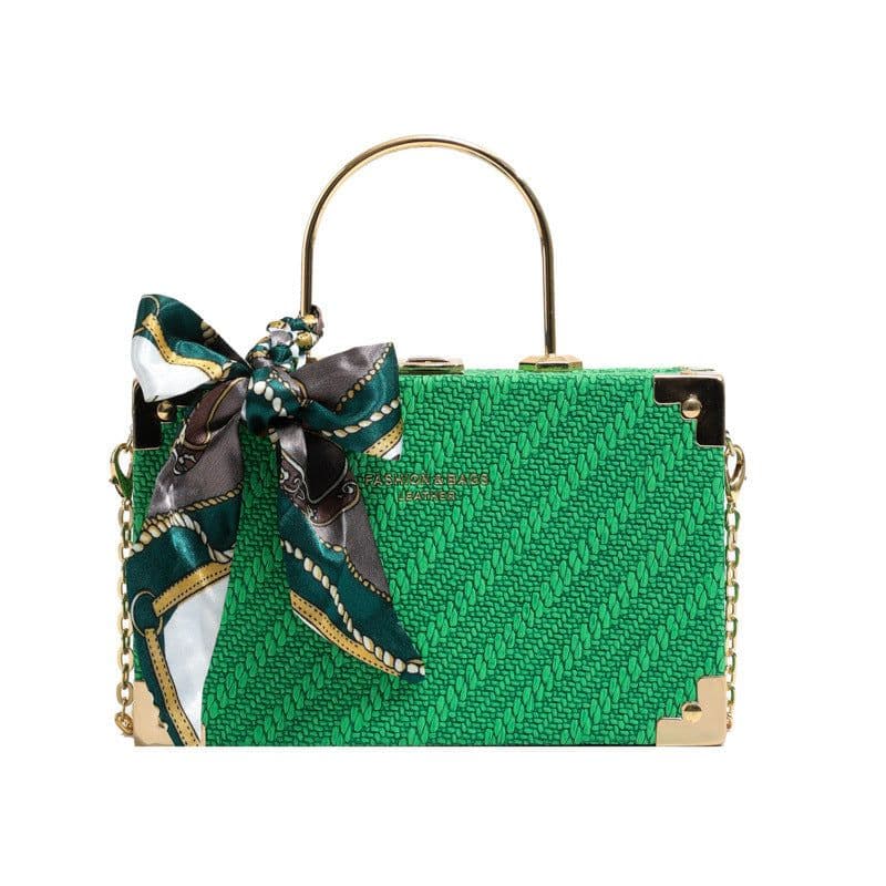 image-Silk Scarf Portable Small Square Bag Fashion Twill