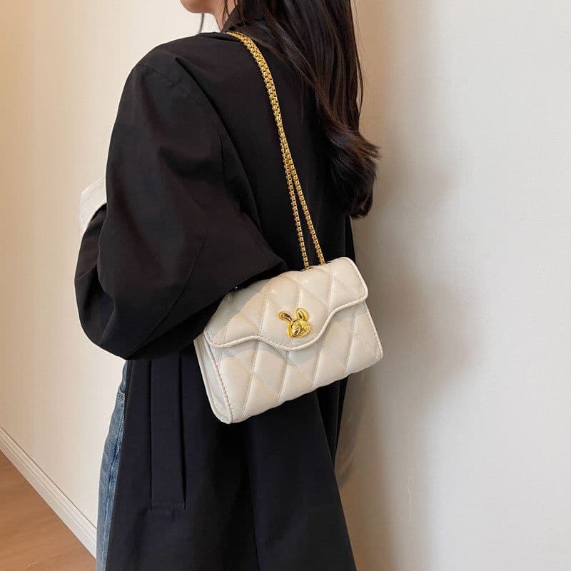 image-Women's Fashion Diamond Chain Small Square Bag