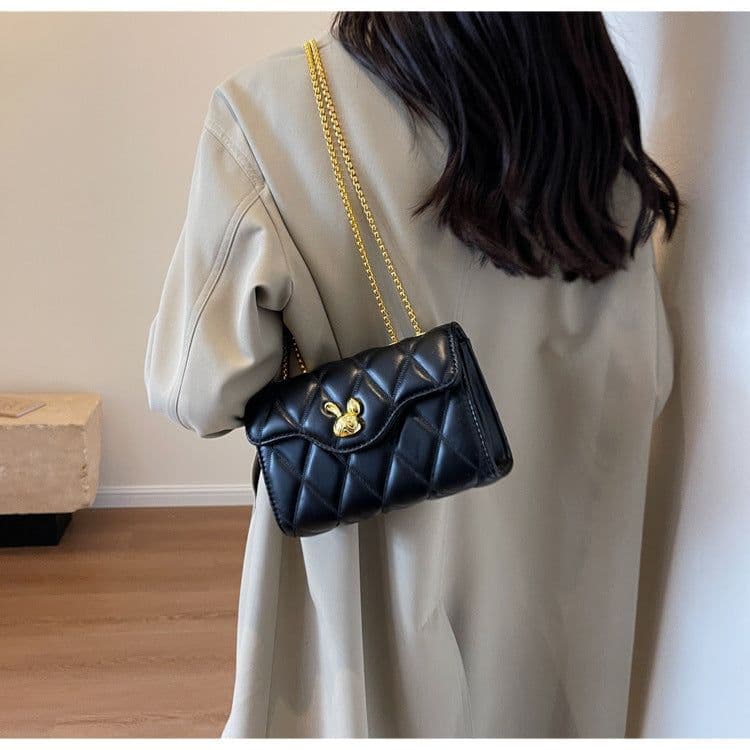 image-Women's Fashion Diamond Chain Small Square Bag