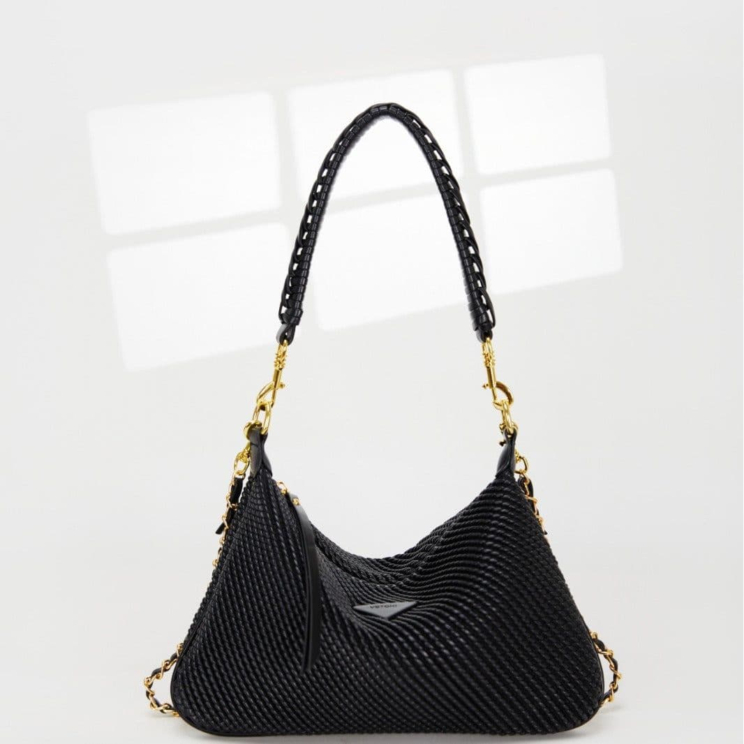 image-Creative Weaving Leather One-shoulder Crossbody Bag