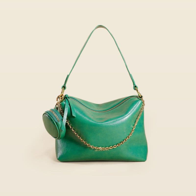 image-Genuine Leather High-grade Exquisite Shoulder Special-interest Design Cowhide Crossbody Women's Bag