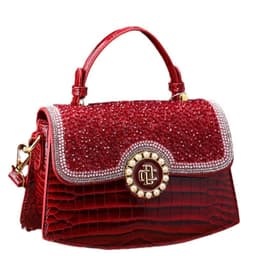 image-Fashion New Patent Leather Diamond Portable Shoulder Bag