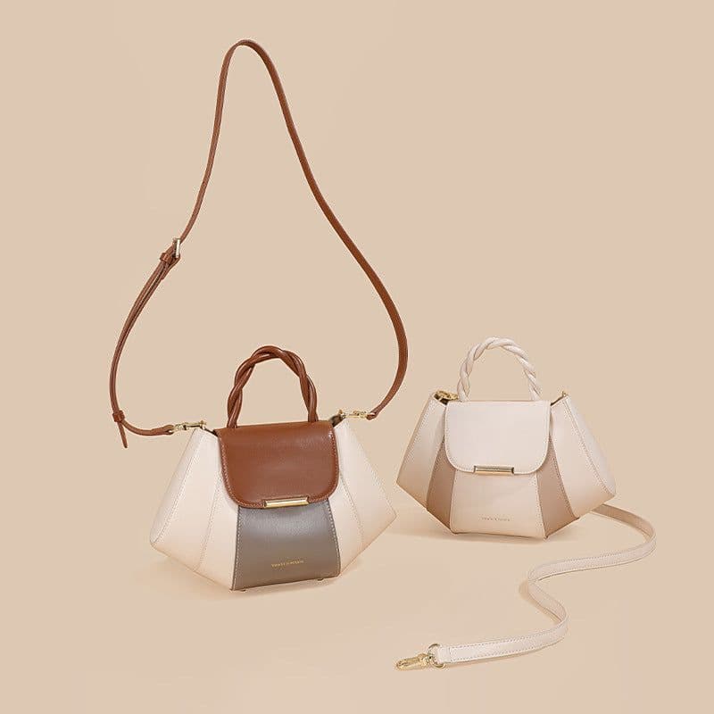 image-Crossbody Shell Bag Exquisite Contrast Color Women's Fashion All-matching