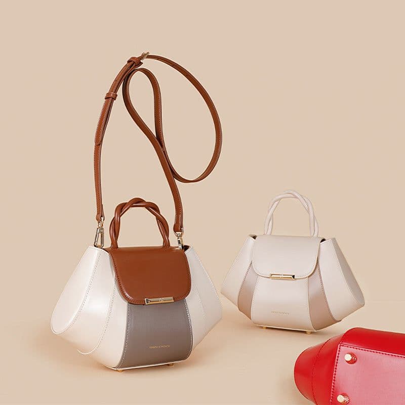 image-Crossbody Shell Bag Exquisite Contrast Color Women's Fashion All-matching