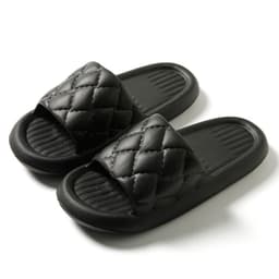 image-New Rhombus Home Slippers Summer Non-slip Floor Bathroom Slipper Lightweight Simple House Shoes For Women Men