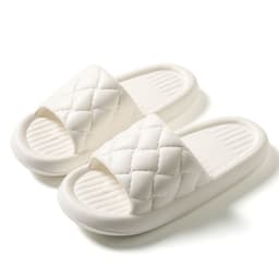image-New Rhombus Home Slippers Summer Non-slip Floor Bathroom Slipper Lightweight Simple House Shoes For Women Men