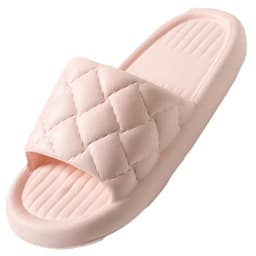image-New Rhombus Home Slippers Summer Non-slip Floor Bathroom Slipper Lightweight Simple House Shoes For Women Men