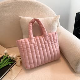 image-Women's Large-capacity Soft Striped Portable And Fashion Handbag