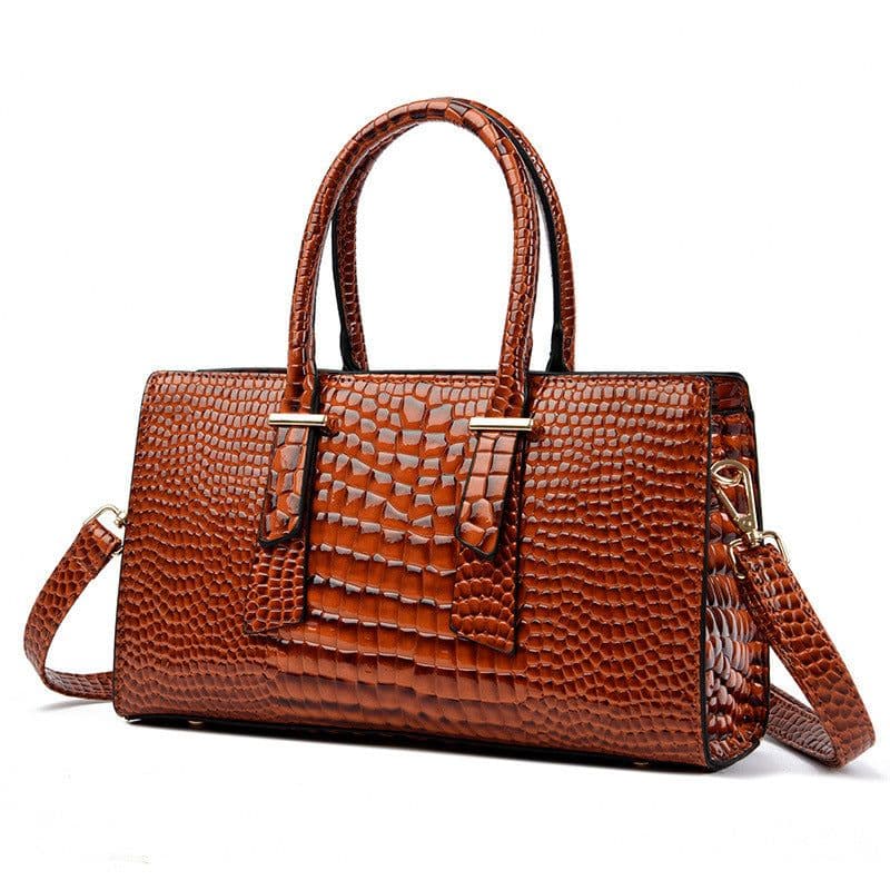 image-Women's Fashion Retro Crocodile Pattern All-match Shoulder Messenger Bag