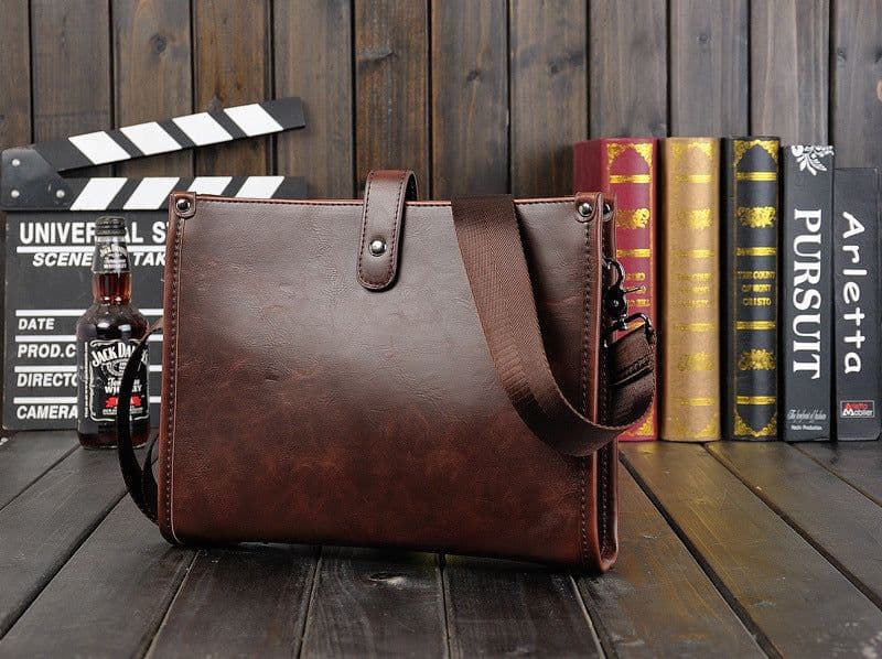 image-Men's Shoulder Messenger Bag Korean Style Casual Horizontal Retro