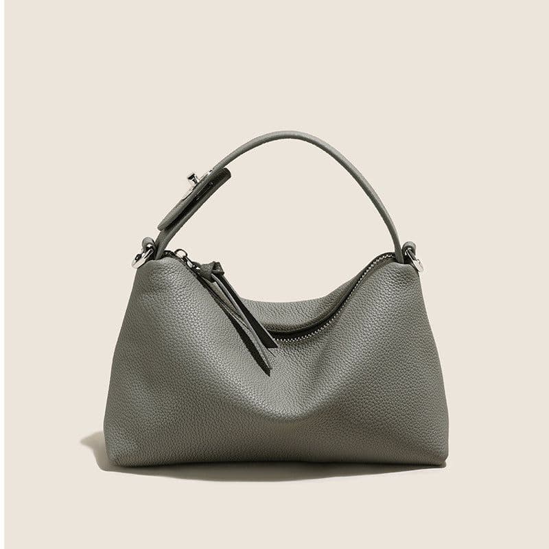 image-Genuine Leather Portable Shoulder Bag Fashion Casual Messenger Tote Bag