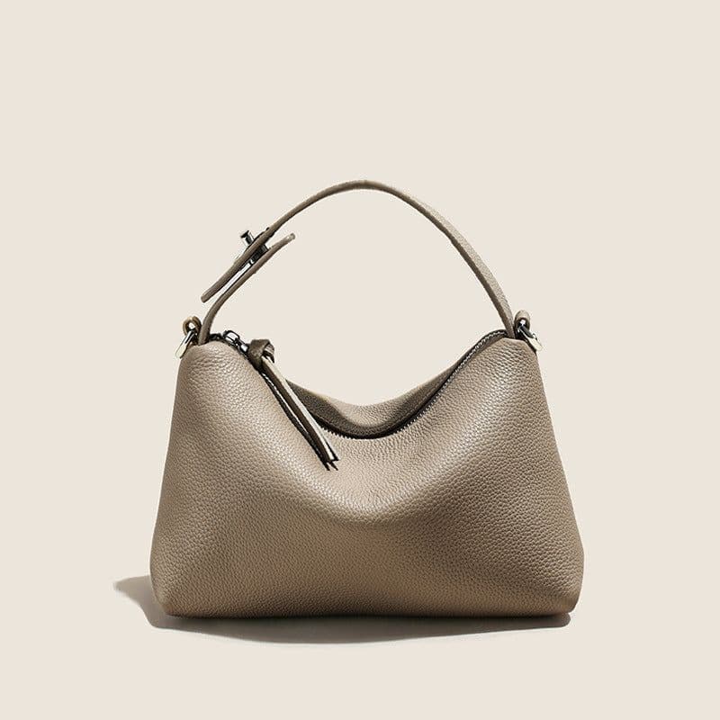 image-Genuine Leather Portable Shoulder Bag Fashion Casual Messenger Tote Bag