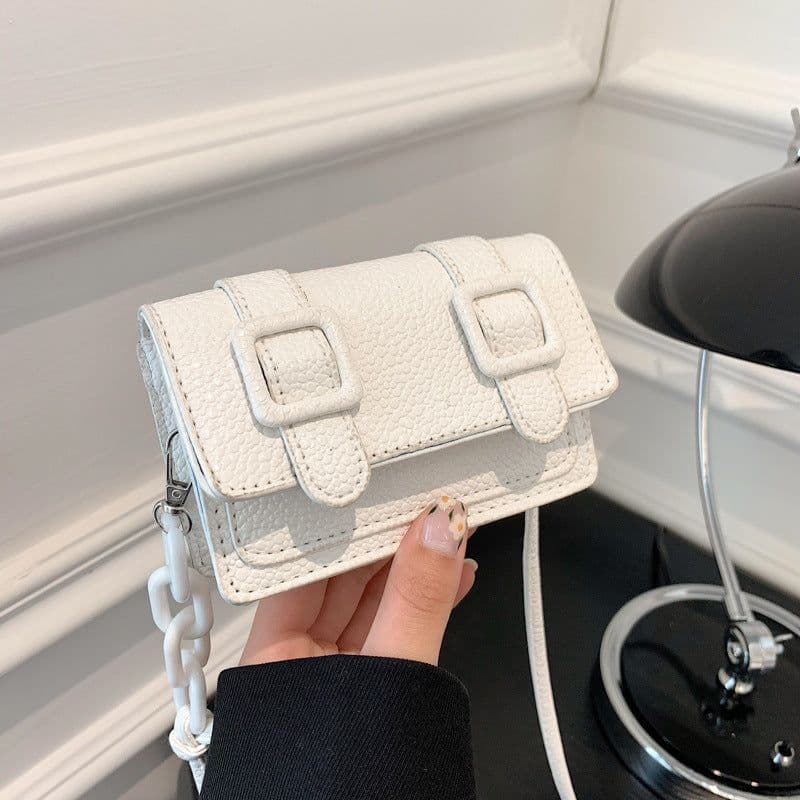 image-Fashion Color Contrast Blooming Shoulder Crossbody Small Square Bag