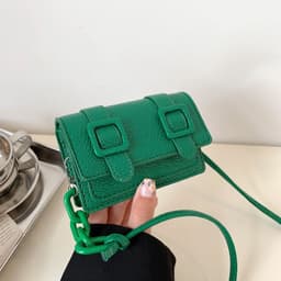 image-Fashion Color Contrast Blooming Shoulder Crossbody Small Square Bag