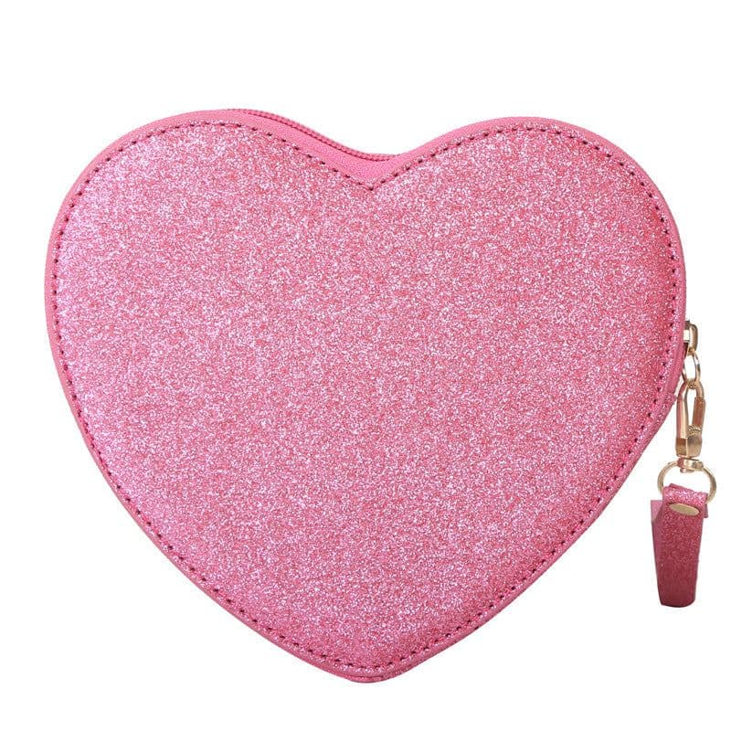 image-Colorful Shiny Love Artistic Wrist Bag Banquet Shoulder Messenger Bag