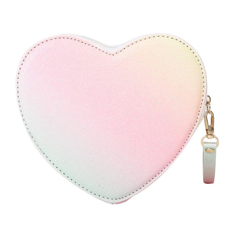 image-Colorful Shiny Love Artistic Wrist Bag Banquet Shoulder Messenger Bag