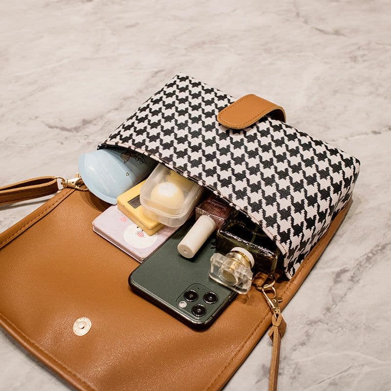 image-Women's Fashion Plaid Shoulder Messenger Bag