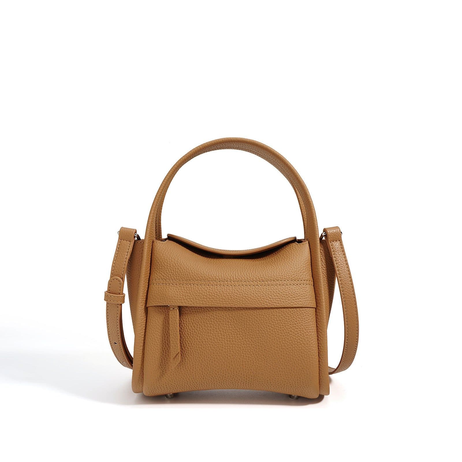 image-Women's Fashion Casual First Layer Cowhide Portable Messenger Bag