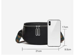 image-First Layer Cowhide Waist Bag Retro Shoulder Strap