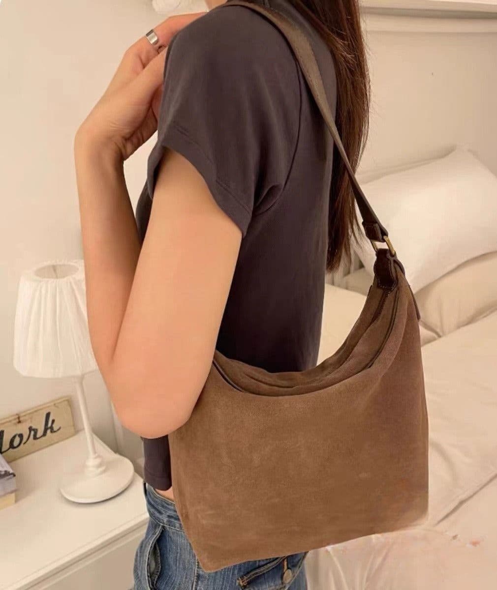 image-American Frosted Suede Single Shoulder Underarm Large Capacity Commuter Bag