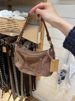 image-Women's Fashionable Simple Corduroy Shoulder Handbag
