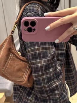 image-Women's Fashionable Simple Corduroy Shoulder Handbag