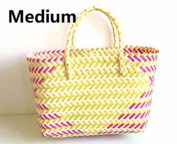 image-Woven Portable Striped Color Matching Beach Fashion Women's Bag
