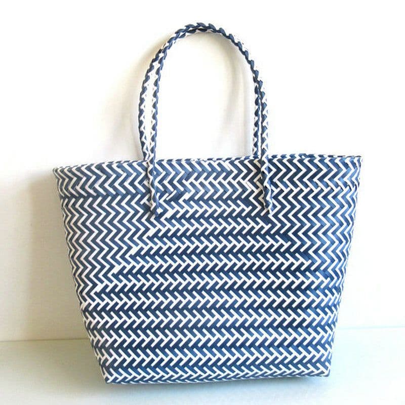 image-Woven Portable Striped Color Matching Beach Fashion Women's Bag