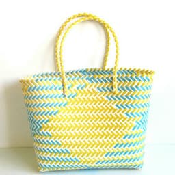 image-Woven Portable Striped Color Matching Beach Fashion Women's Bag