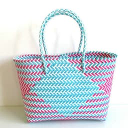 image-Woven Portable Striped Color Matching Beach Fashion Women's Bag