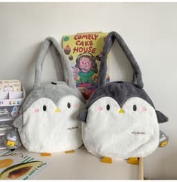 image-Cute Penguin Female Autumn And Winter New Campus Large Capacity Shoulder Bag