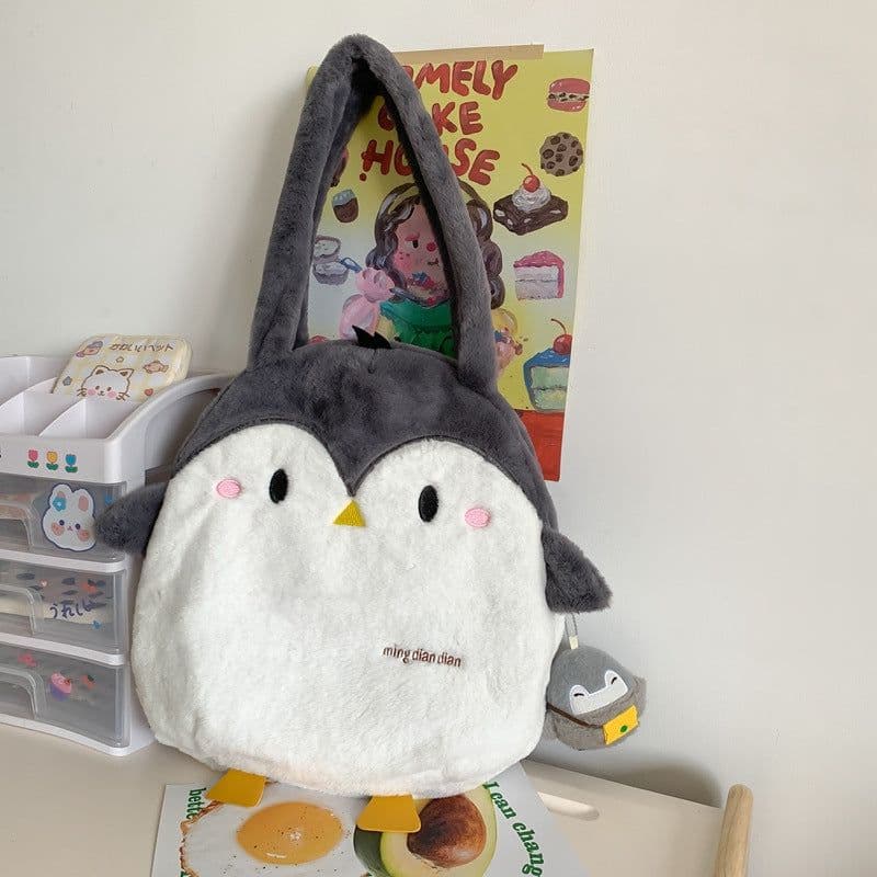image-Cute Penguin Female Autumn And Winter New Campus Large Capacity Shoulder Bag