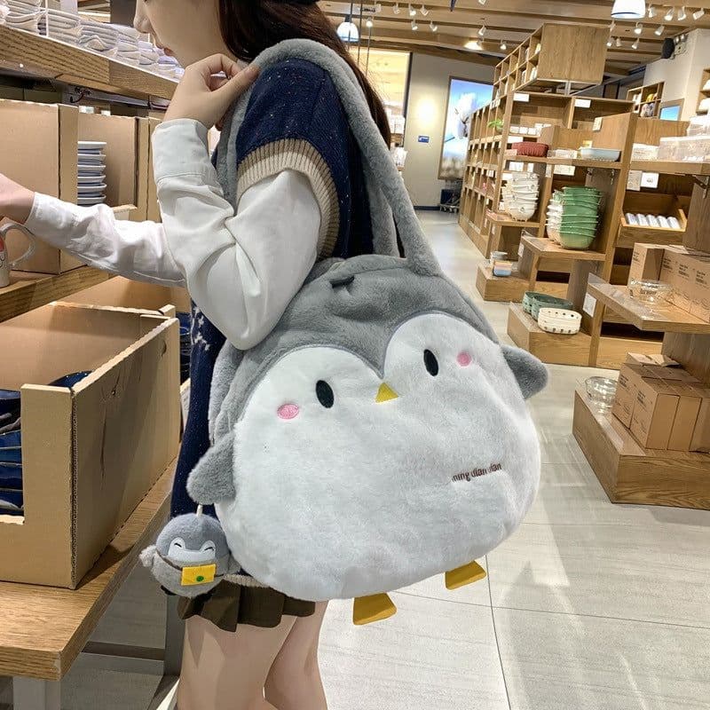 image-Cute Penguin Female Autumn And Winter New Campus Large Capacity Shoulder Bag