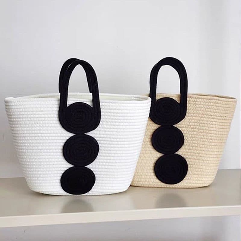 image-Hand-woven Bag Special-interest Design Simple Style Lady