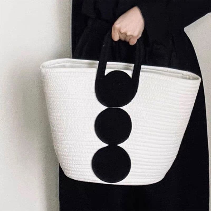 image-Hand-woven Bag Special-interest Design Simple Style Lady