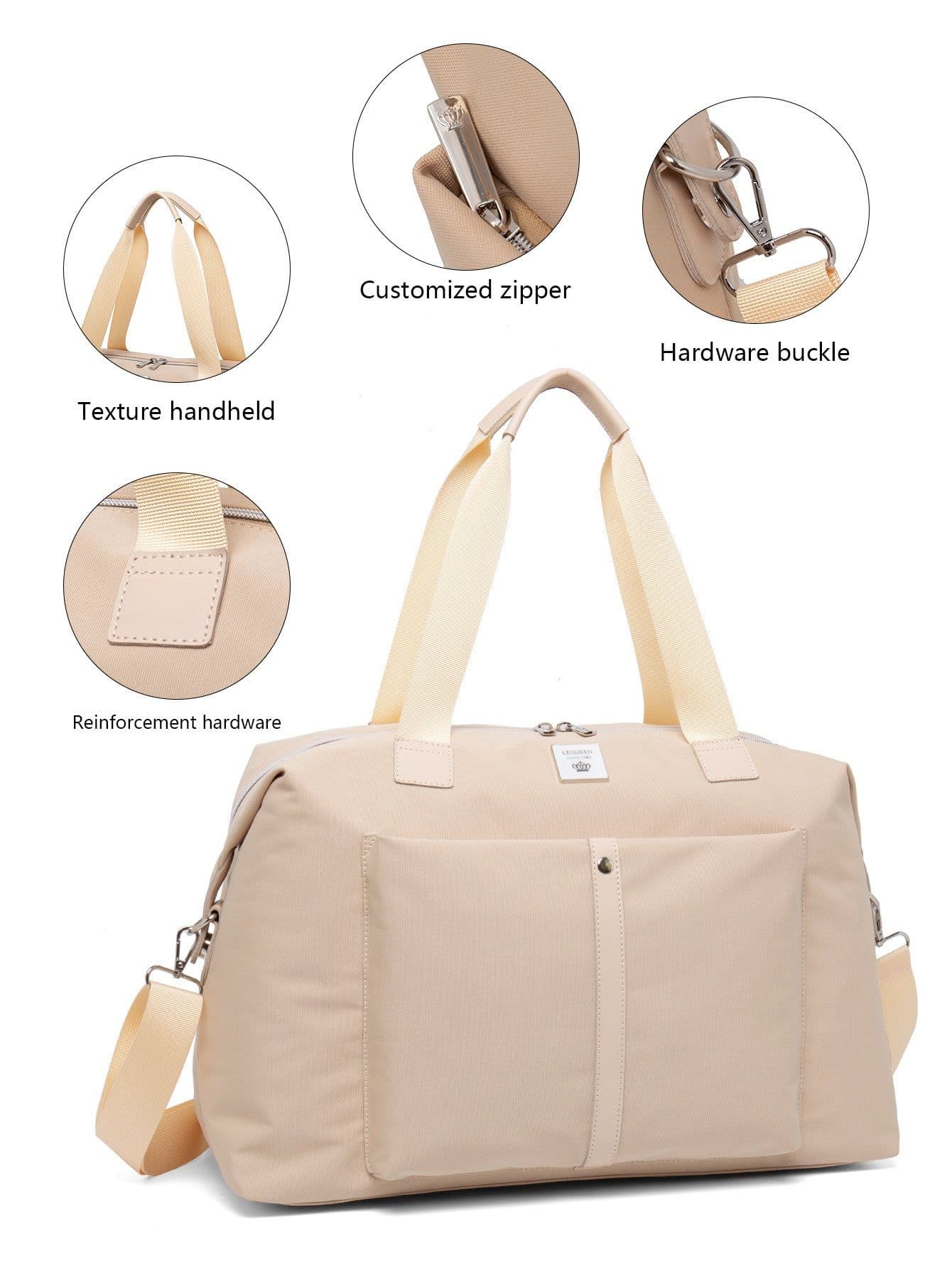 image-Large Capacity Mummy Bag Travel Diaper Pending Delivery Storage