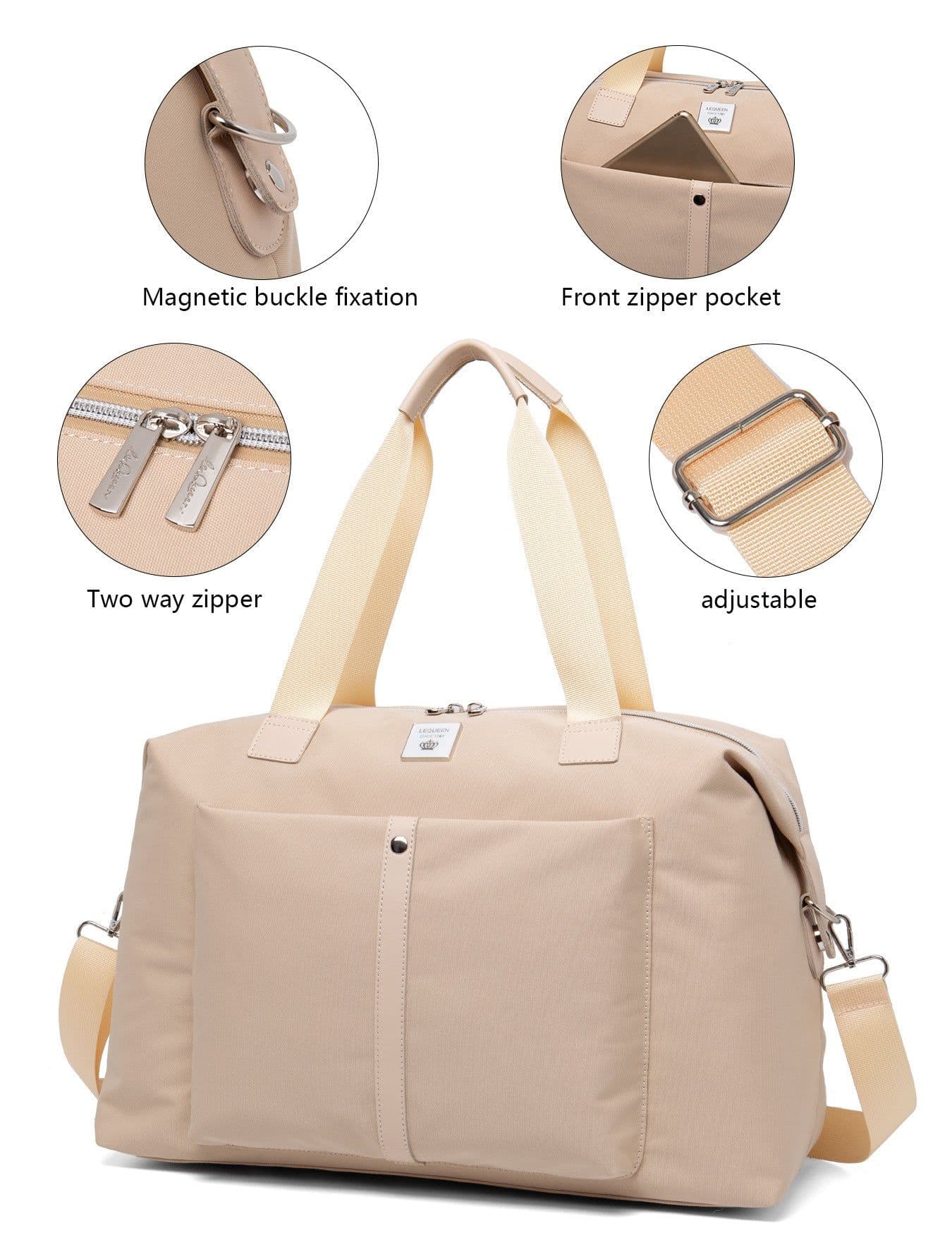 image-Large Capacity Mummy Bag Travel Diaper Pending Delivery Storage