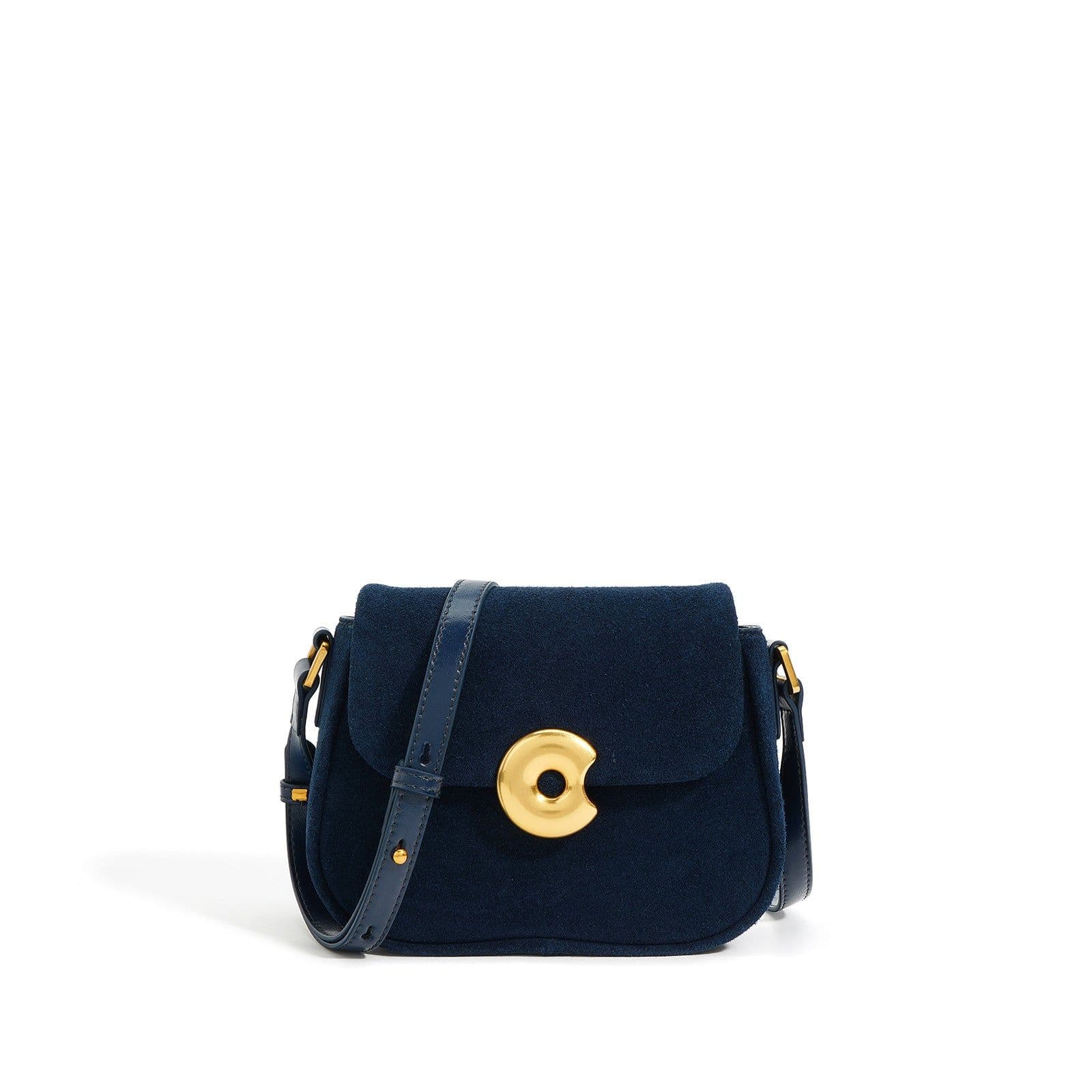 image-Fashion Retro Genuine Leather Saddle Bag Single Shoulder Crossbody Classic All-match