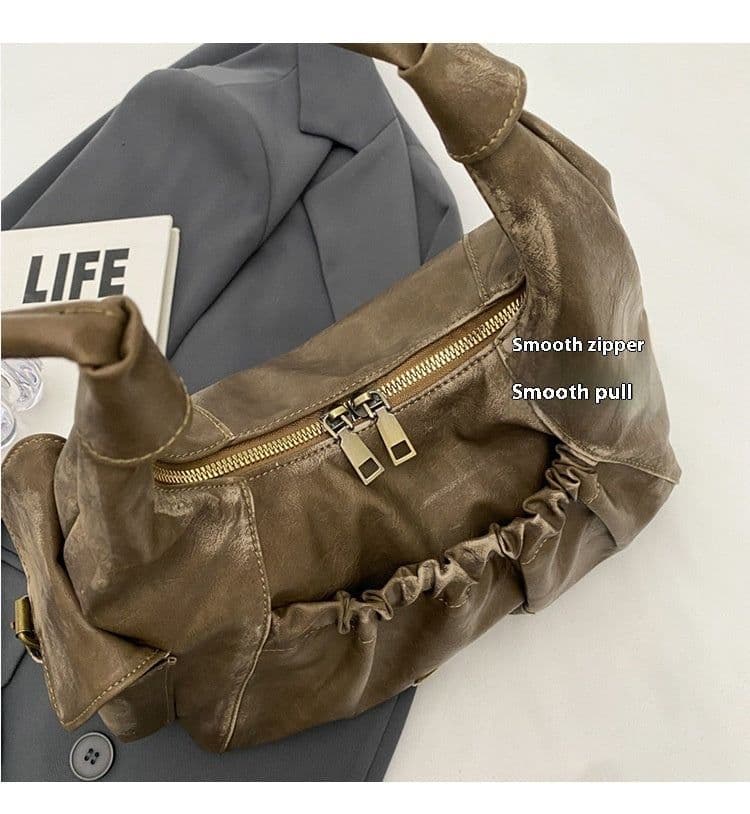 image-Retro Old Money Style With Fashion Shoulder Underarm Bag