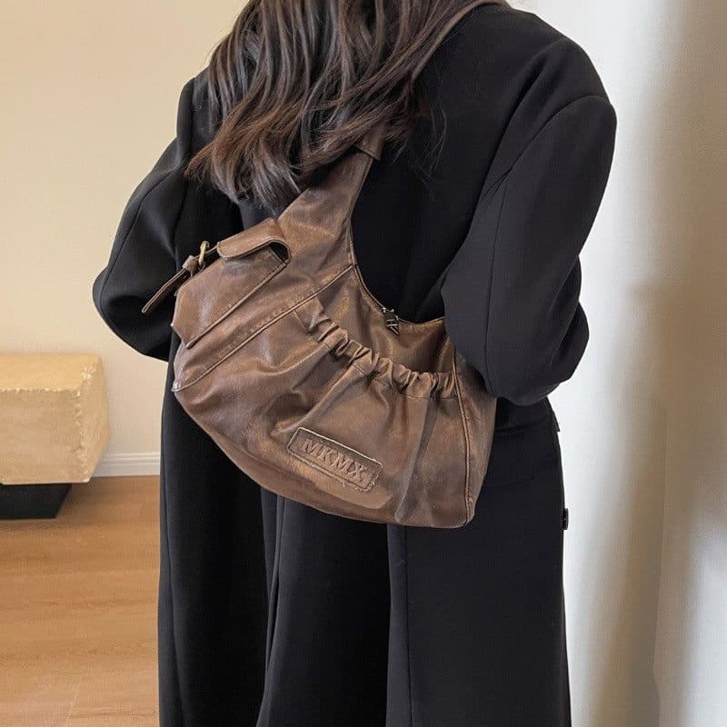 image-Retro Old Money Style With Fashion Shoulder Underarm Bag