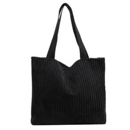 image-Japanese And Korean College Style New Corduroy Large Capacity Portable Shopping Bag