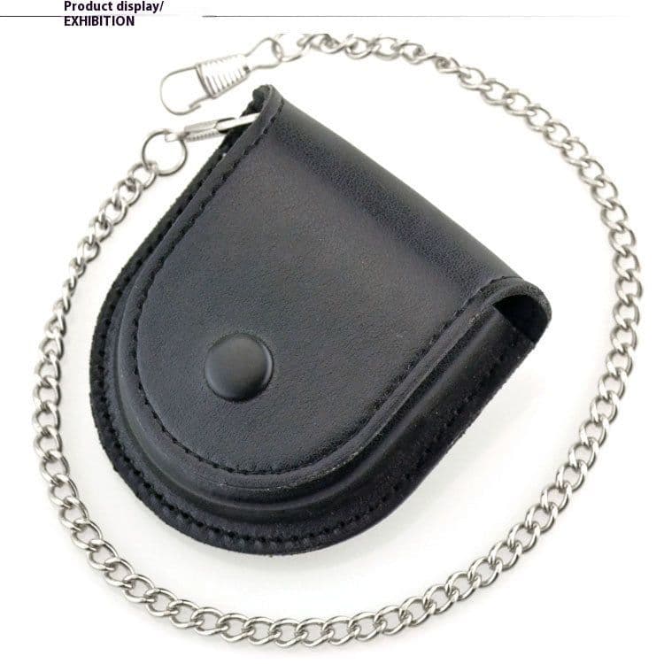 image-New Black 181 Retro Denim Leather Pocket Watch
