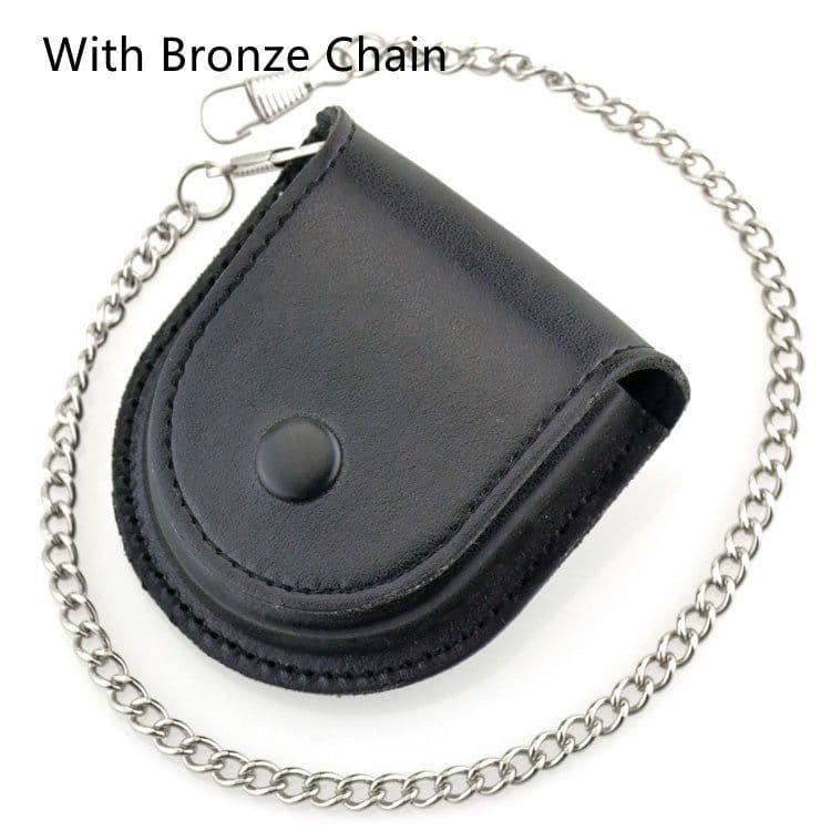 image-New Black 181 Retro Denim Leather Pocket Watch