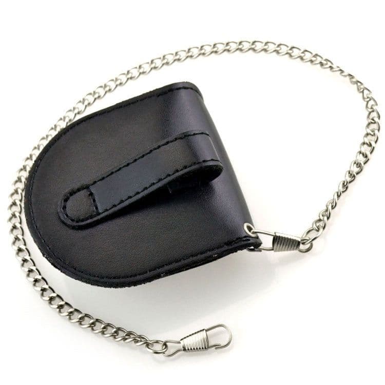 image-New Black 181 Retro Denim Leather Pocket Watch