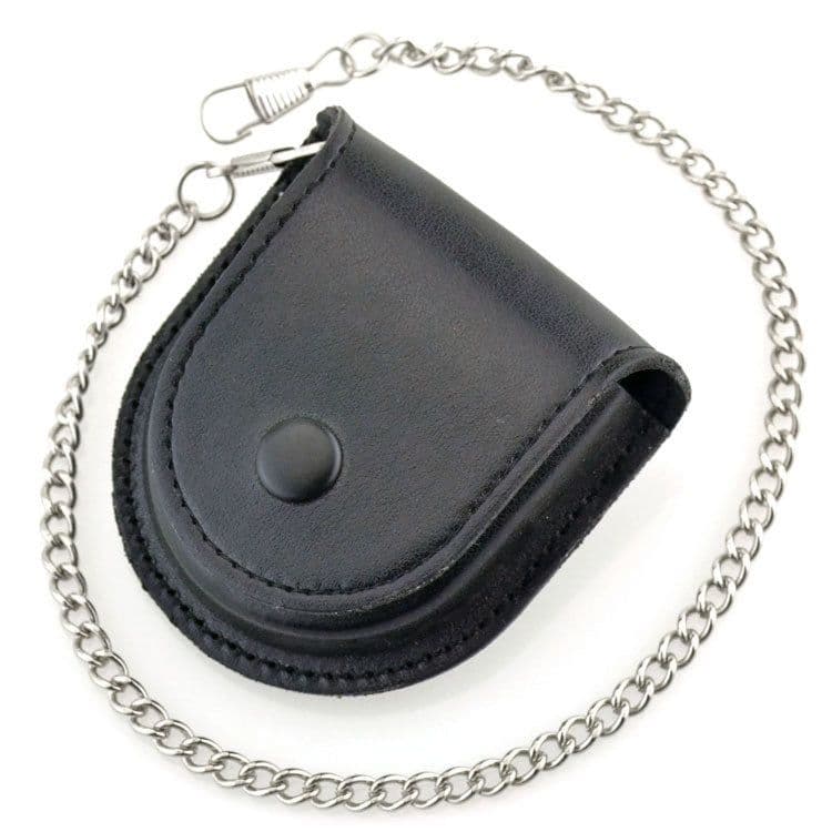 image-New Black 181 Retro Denim Leather Pocket Watch