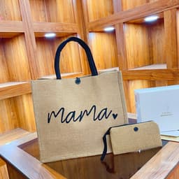 image-Portable Large Capacity Lunch Bag Female Artistic Letters