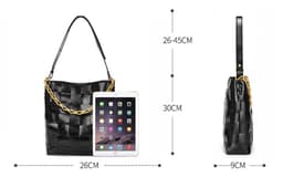 image-Women's Fashion New Woven Bucket Bag