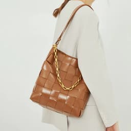 image-Women's Fashion New Woven Bucket Bag