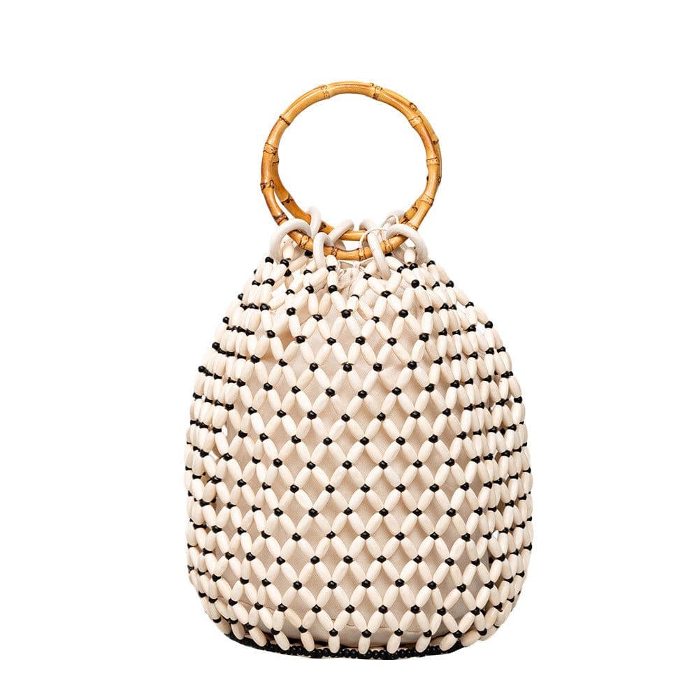 image-Women's Woven Hollow Bucket Bag Niche